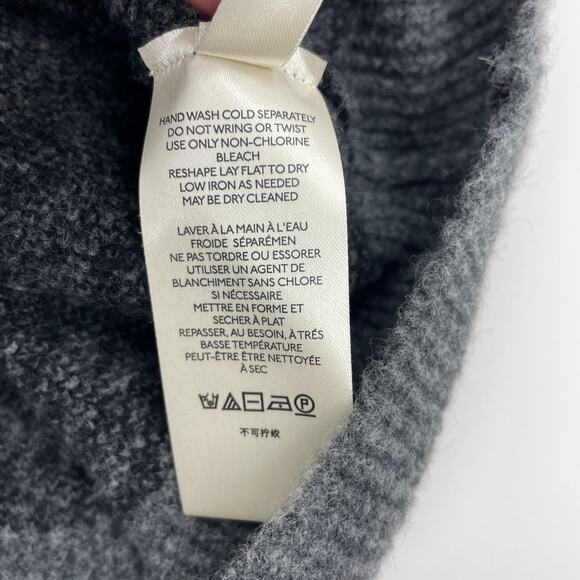 ANTHROPOLOGIE Emmy Wool Blend Sweater Women Size MP Oversized Cowl Tunic Leopard - Picture 4 of 7